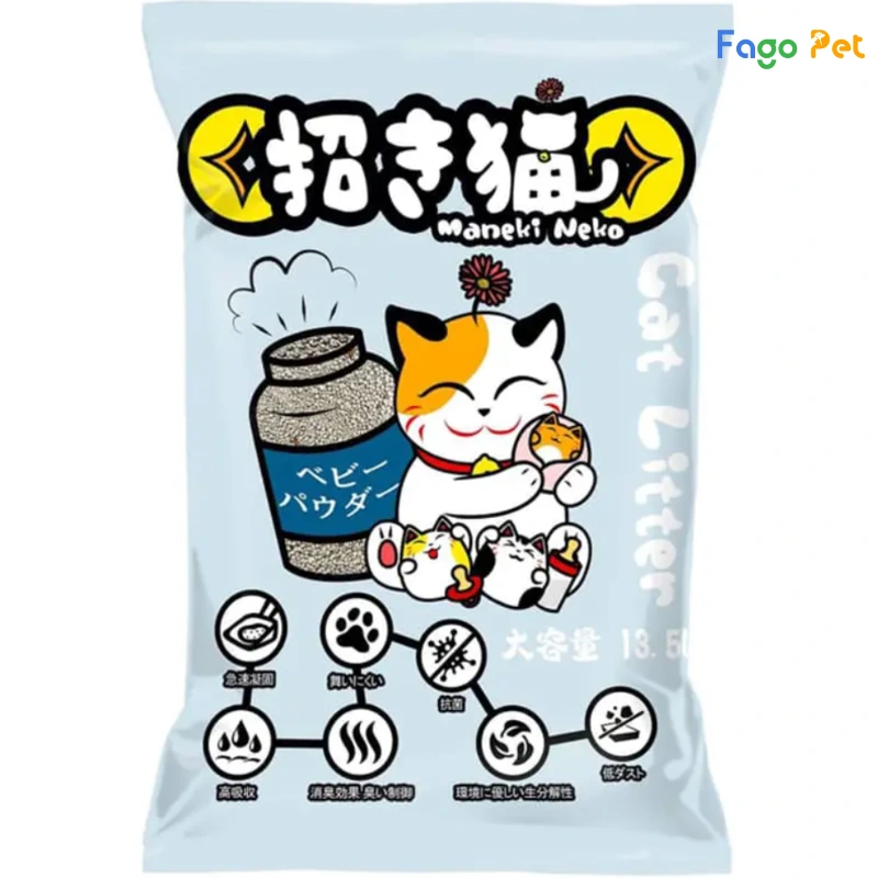 Cát mèo cà phê Maneki Neko